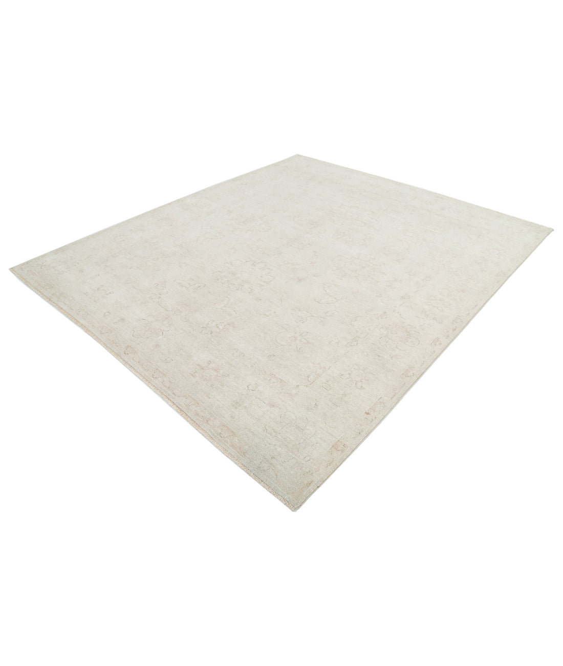 Hand Knotted Serenity Wool Rug - 8'0'' x 9'5'' 8'0'' x 9'5'' (240 X 283) / Grey / Ivory