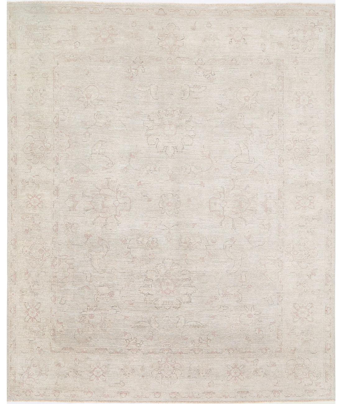 Hand Knotted Serenity Wool Rug - 8&#39;0&#39;&#39; x 9&#39;5&#39;&#39; 8&#39;0&#39;&#39; x 9&#39;5&#39;&#39; (240 X 283) / Grey / Ivory