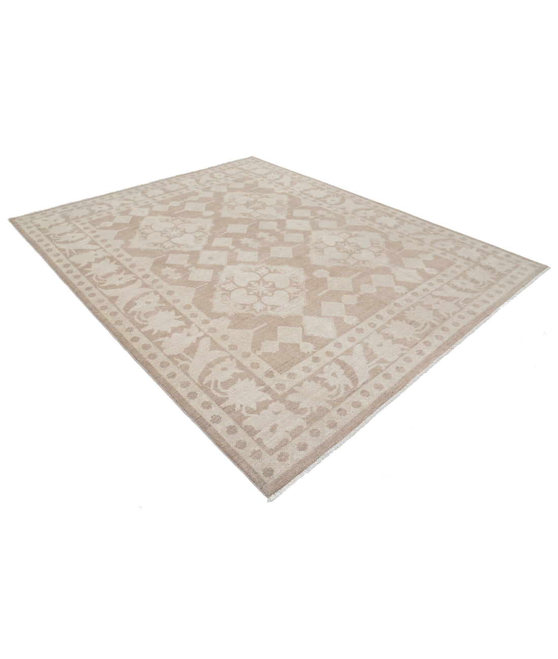 Hand Knotted Serenity Wool Rug - 7'10'' x 9'9'' 7'10'' x 9'9'' (235 X 293) / Taupe / Ivory