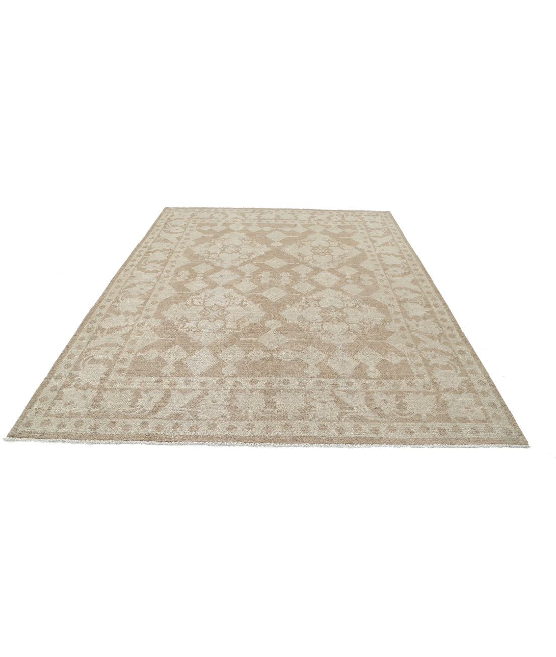 Hand Knotted Serenity Wool Rug - 7'10'' x 9'9'' 7'10'' x 9'9'' (235 X 293) / Taupe / Ivory