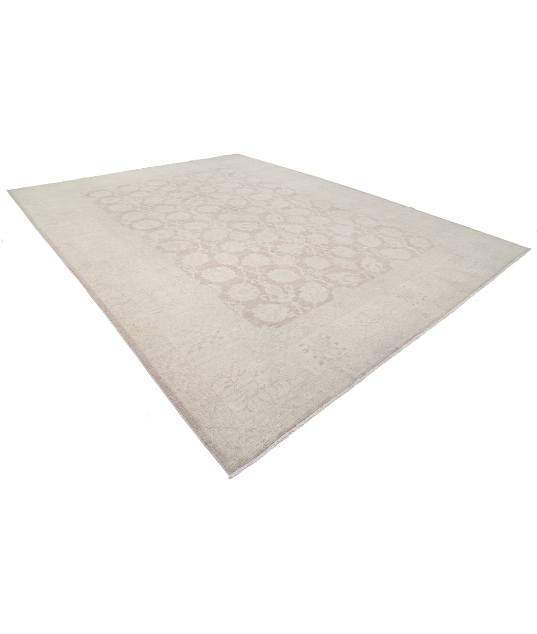 Hand Knotted Serenity Wool Rug - 11'6'' x 14'11'' 11'6'' x 14'11'' (345 X 448) / Taupe / Ivory