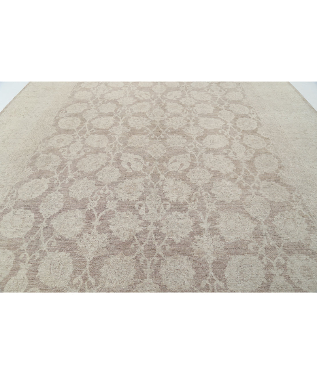 Hand Knotted Serenity Wool Rug - 11'6'' x 14'11'' 11'6'' x 14'11'' (345 X 448) / Taupe / Ivory