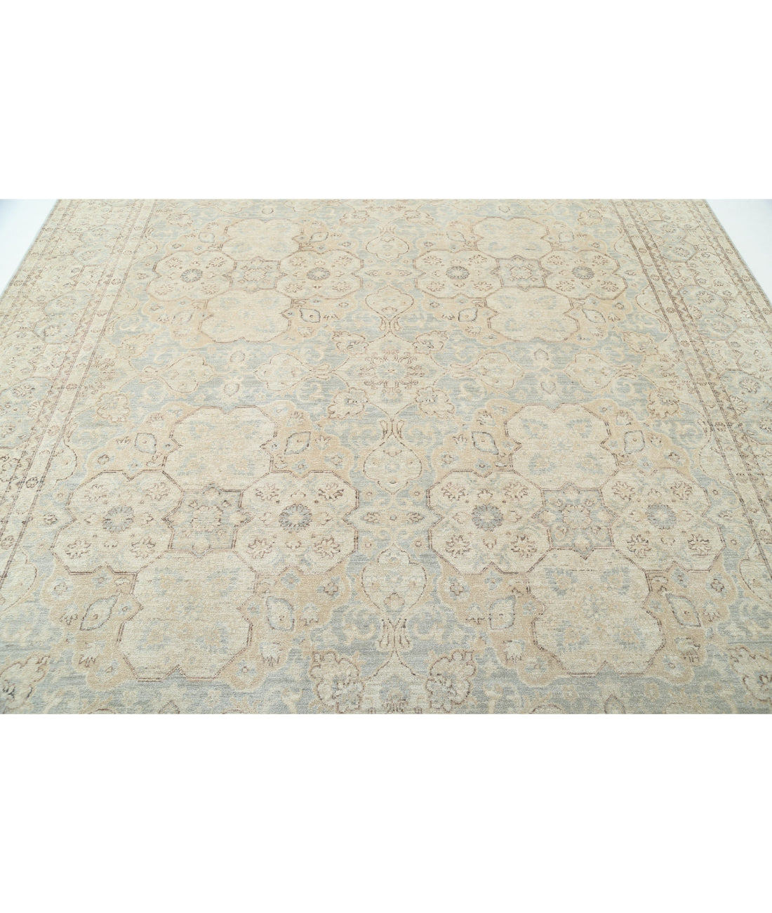 Hand Knotted Serenity Wool Rug - 9'0'' x 11'3'' 9'0'' x 11'3'' (270 X 338) / Blue / Ivory