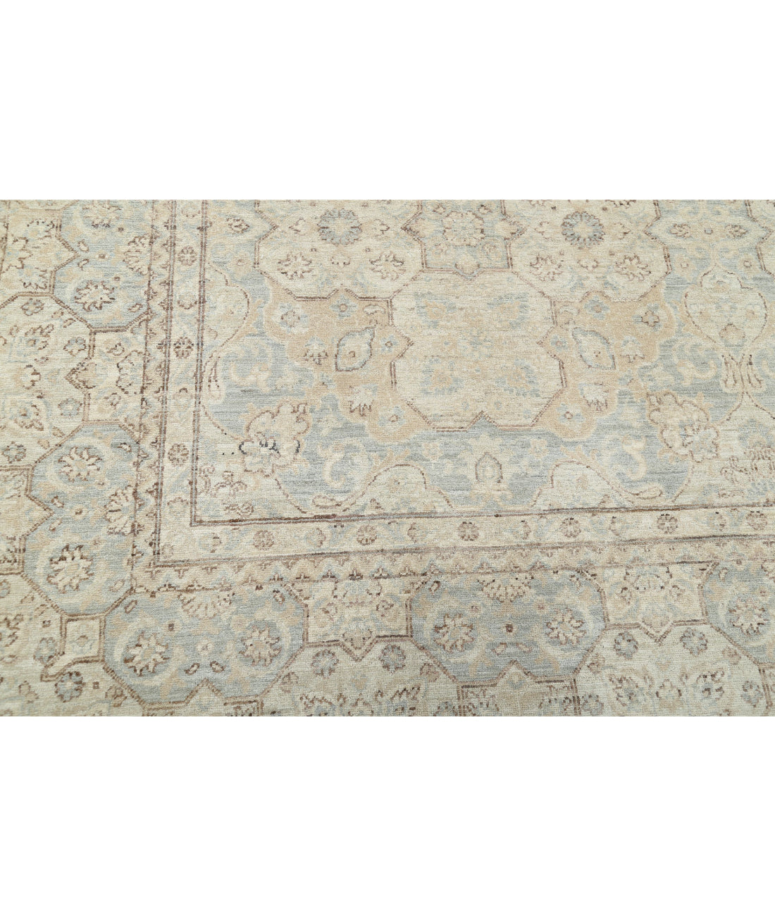 Hand Knotted Serenity Wool Rug - 9'0'' x 11'3'' 9'0'' x 11'3'' (270 X 338) / Blue / Ivory