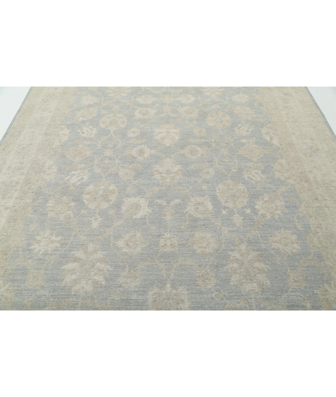 Hand Knotted Serenity Wool Rug - 7'10'' x 11'3'' 7'10'' x 11'3'' (235 X 338) / Blue / Ivory