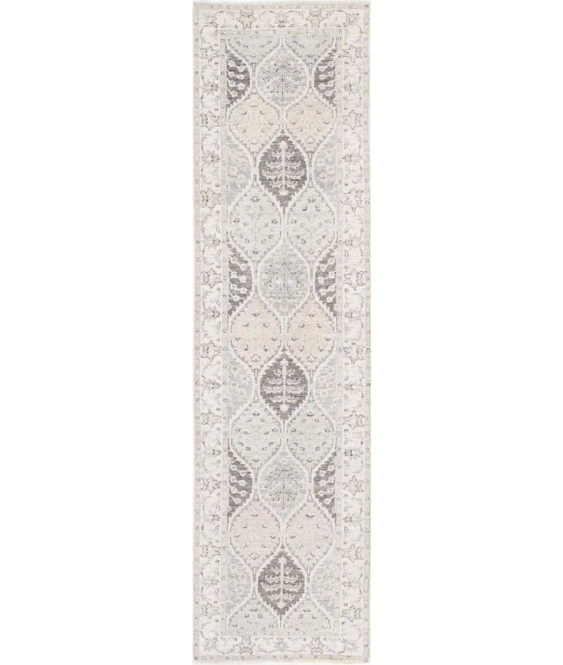 Hand Knotted Serenity Wool Rug - 2&#39;6&#39;&#39; x 9&#39;5&#39;&#39; 2&#39;6&#39;&#39; x 9&#39;5&#39;&#39; (75 X 283) / Grey / Ivory