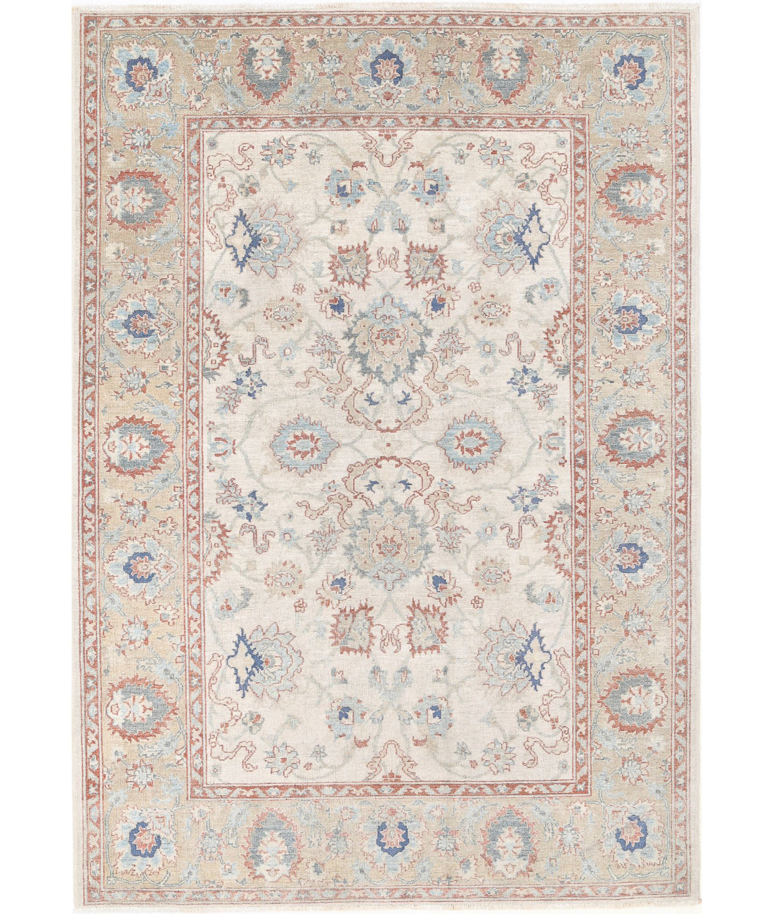 Hand Knotted Serenity Wool Rug - 6&#39;1&#39;&#39; x 8&#39;8&#39;&#39; 6&#39;1&#39;&#39; x 8&#39;8&#39;&#39; (183 X 260) / Ivory / Beige