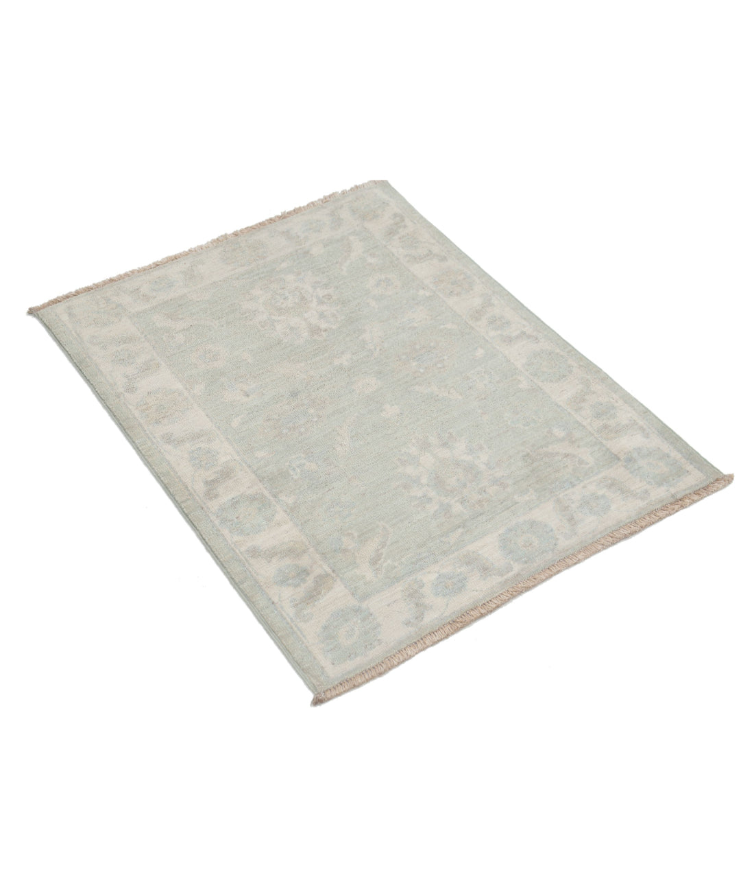 Hand Knotted Serenity Wool Rug - 2'3'' x 2'9'' 2'3'' x 2'9'' (68 X 83) / Green / Ivory