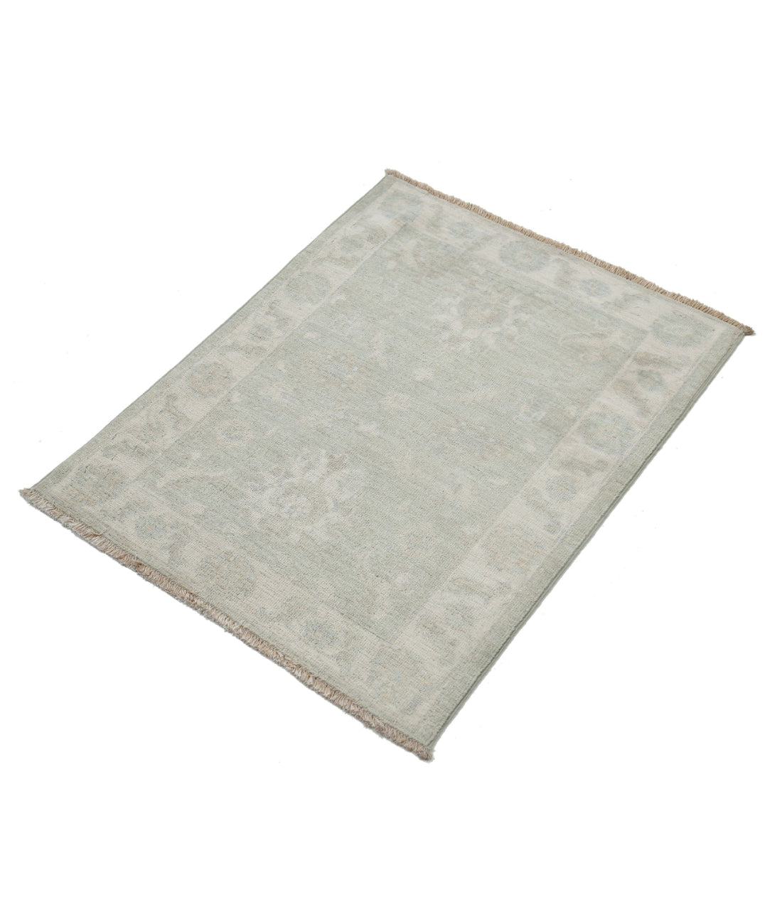 Hand Knotted Serenity Wool Rug - 2'3'' x 2'9'' 2'3'' x 2'9'' (68 X 83) / Green / Ivory