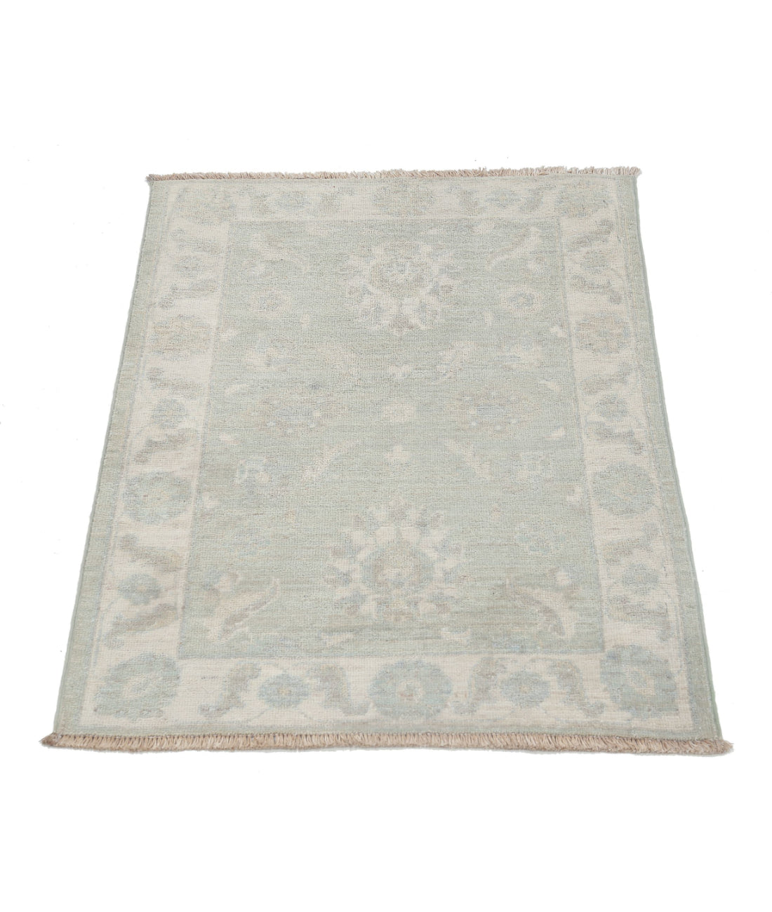 Hand Knotted Serenity Wool Rug - 2'3'' x 2'9'' 2'3'' x 2'9'' (68 X 83) / Green / Ivory