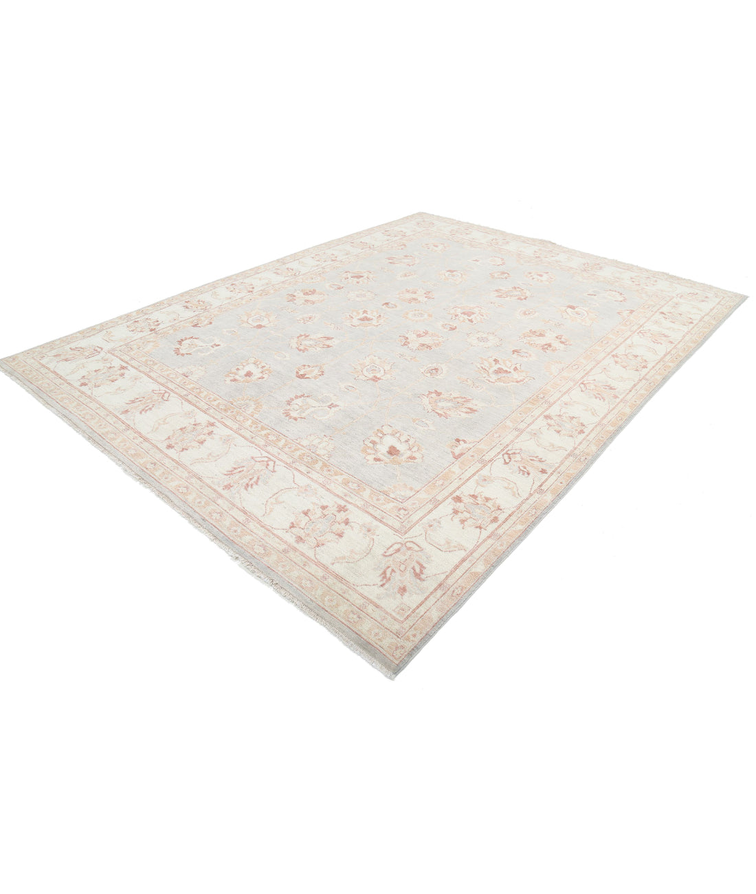 Hand Knotted Serenity Wool Rug - 8'9'' x 11'6'' 8'9'' x 11'6'' (263 X 345) / Grey / Ivory