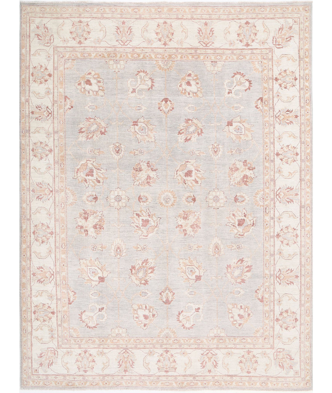 Hand Knotted Serenity Wool Rug - 8&#39;9&#39;&#39; x 11&#39;6&#39;&#39; 8&#39;9&#39;&#39; x 11&#39;6&#39;&#39; (263 X 345) / Grey / Ivory