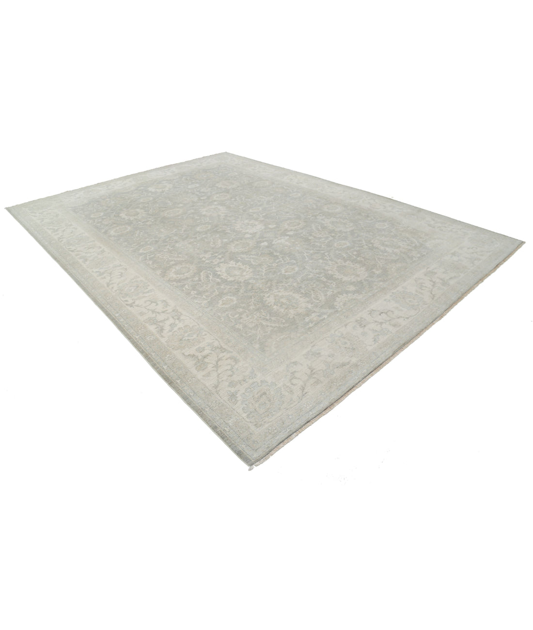 Hand Knotted Serenity Wool Rug - 9'7'' x 12'10'' 9'7'' x 12'10'' (288 X 385) / Grey / Ivory