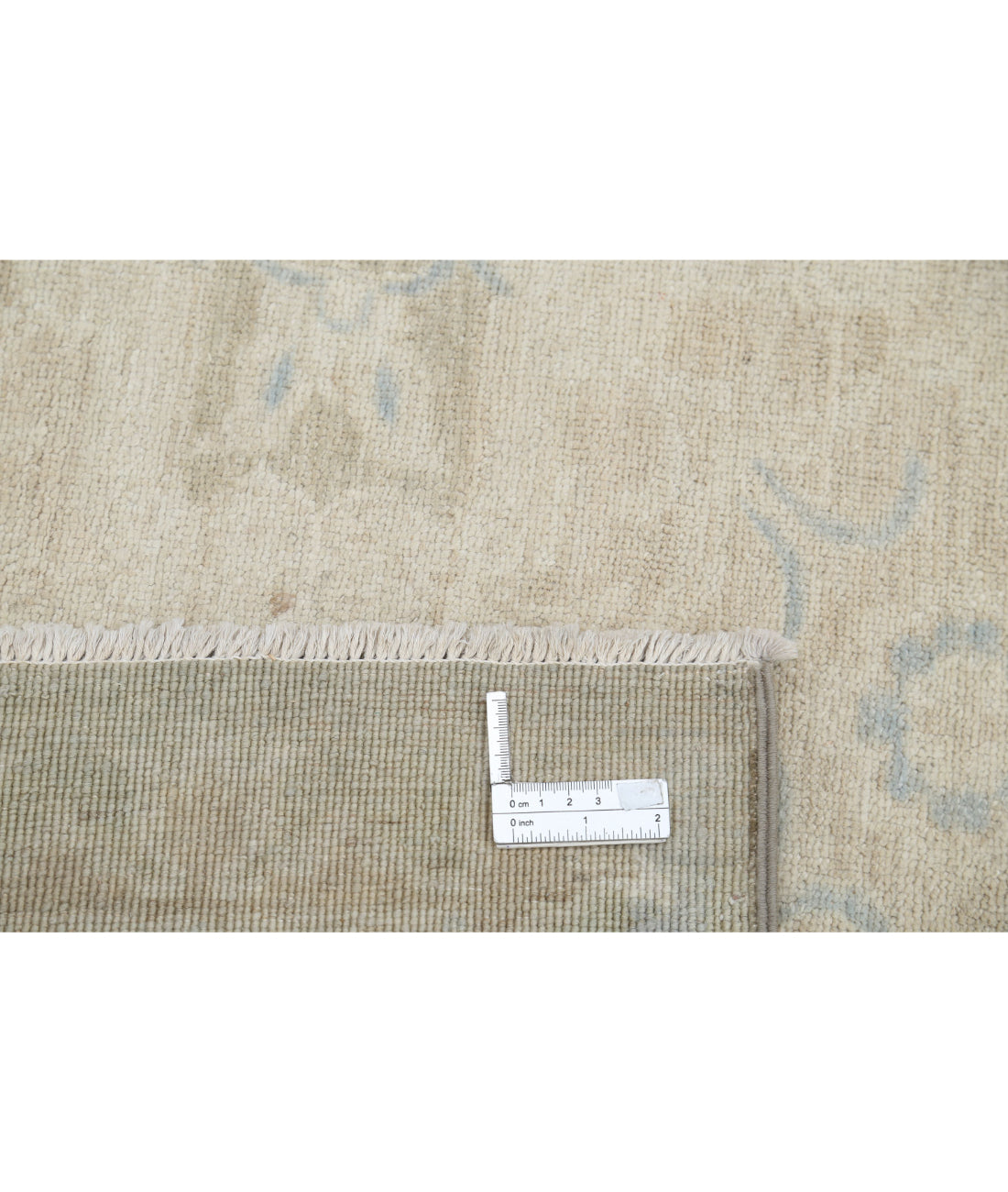 Hand Knotted Serenity Wool Rug - 12'2'' x 14'10'' 12'2'' x 14'10'' (365 X 445) / Ivory / Green
