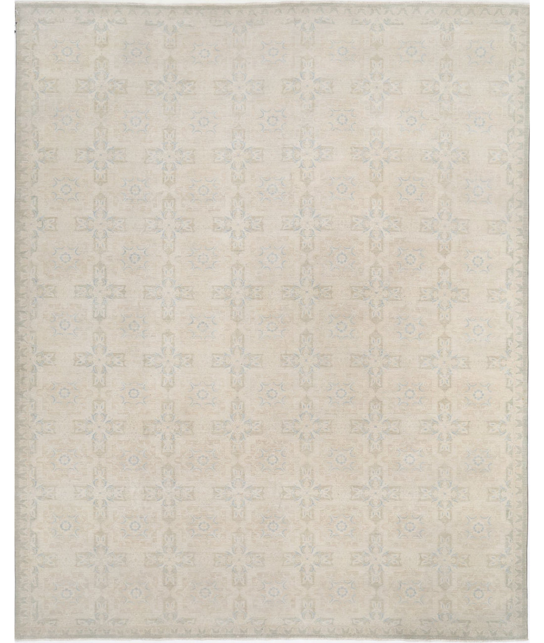 Hand Knotted Serenity Wool Rug - 12&#39;2&#39;&#39; x 14&#39;10&#39;&#39; 12&#39;2&#39;&#39; x 14&#39;10&#39;&#39; (365 X 445) / Ivory / Green