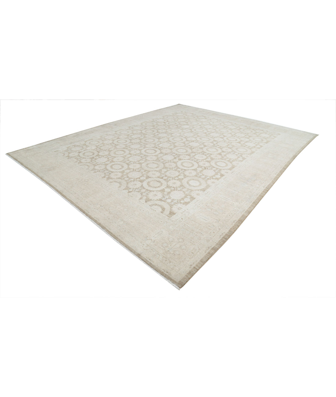 Hand Knotted Serenity Wool Rug - 7'8'' x 9'10'' 7'8'' x 9'10'' (230 X 295) / Taupe / Ivory