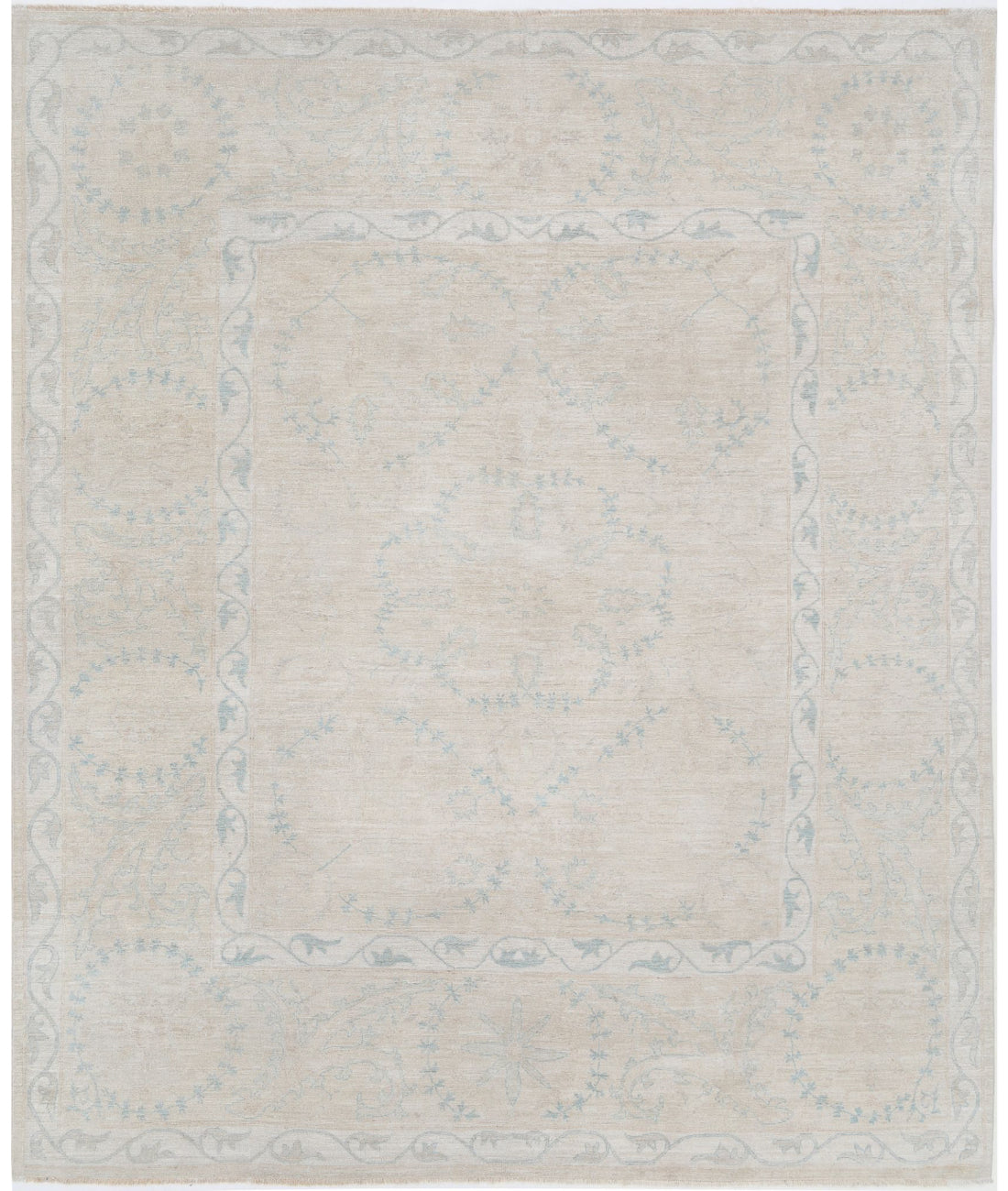 Hand Knotted Serenity Wool Rug - 7&#39;9&#39;&#39; x 9&#39;4&#39;&#39;