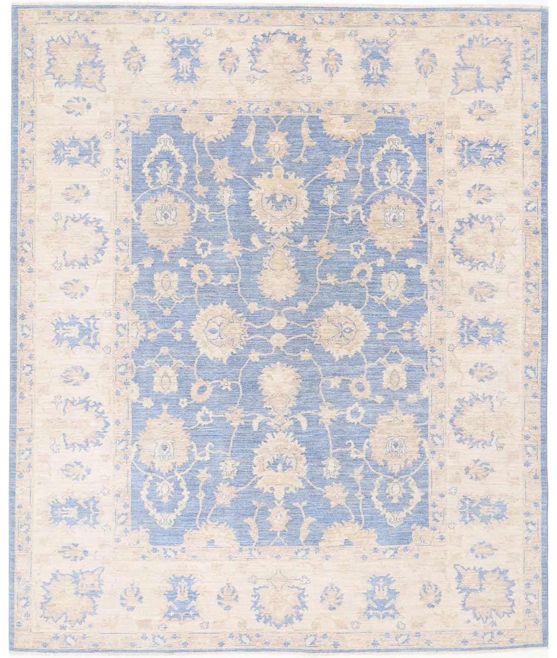 Hand Knotted Serenity Wool Rug - 8&#39;1&#39;&#39; x 9&#39;9&#39;&#39; 8&#39;1&#39;&#39; x 9&#39;9&#39;&#39; (243 X 293) / Blue / Ivory