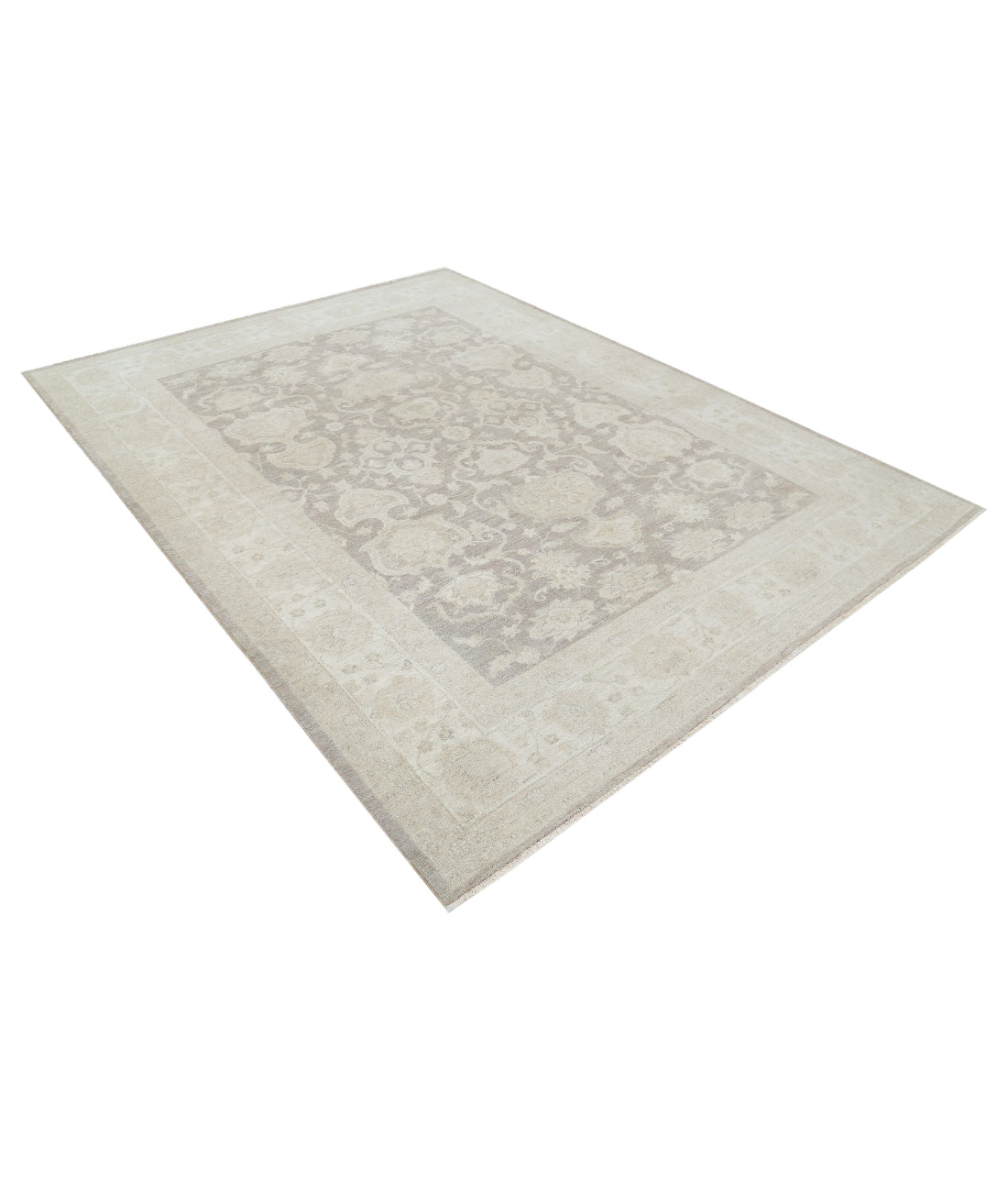 Hand Knotted Serenity Wool Rug - 7'0'' x 9'4'' 7'0'' x 9'4'' (210 X 280) / Tan / Ivory