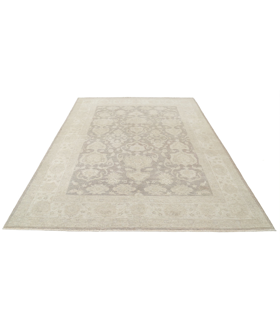 Hand Knotted Serenity Wool Rug - 7'0'' x 9'4'' 7'0'' x 9'4'' (210 X 280) / Tan / Ivory