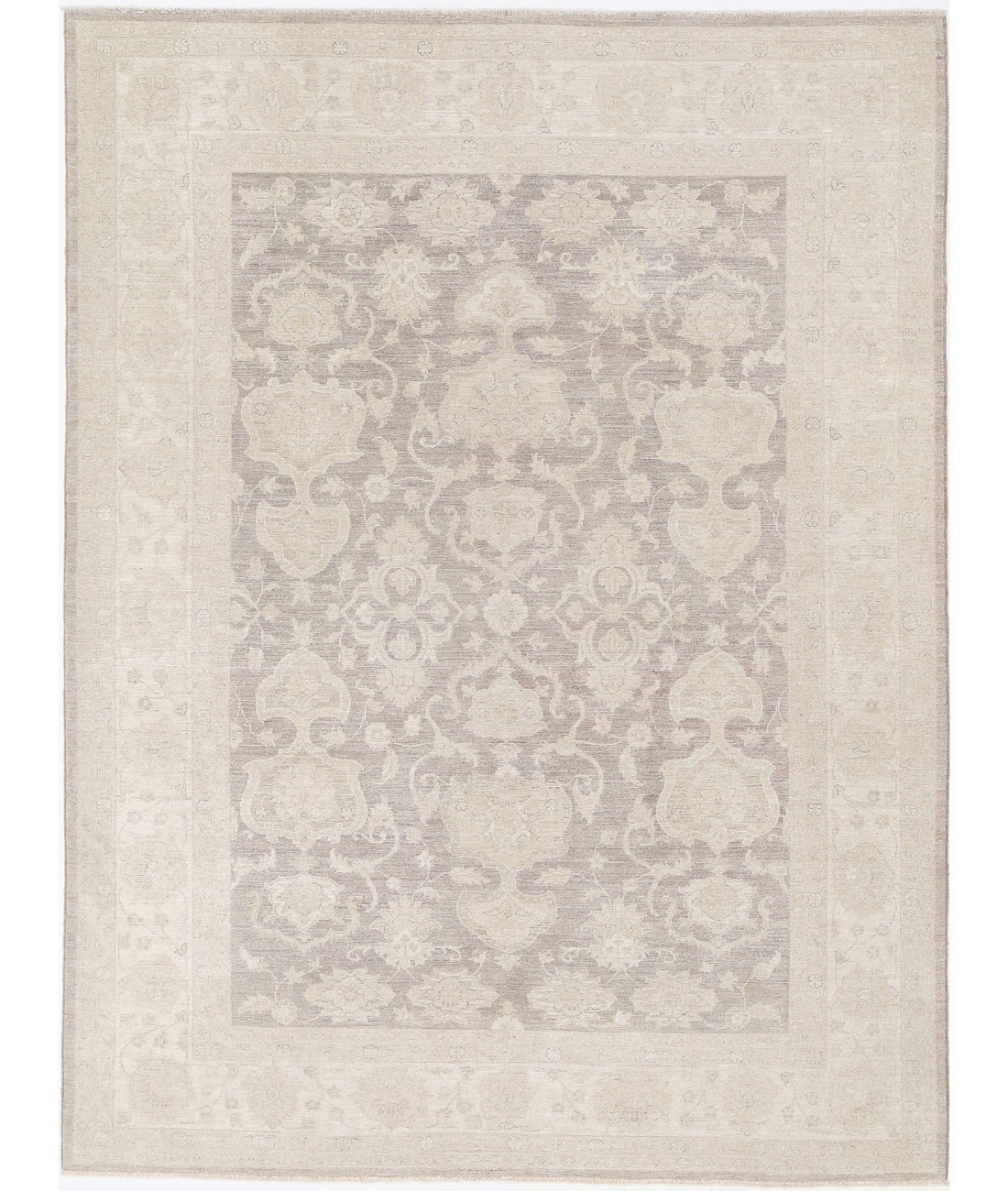 Hand Knotted Serenity Wool Rug - 7'0'' x 9'4'' 7'0'' x 9'4'' (210 X 280) / Tan / Ivory
