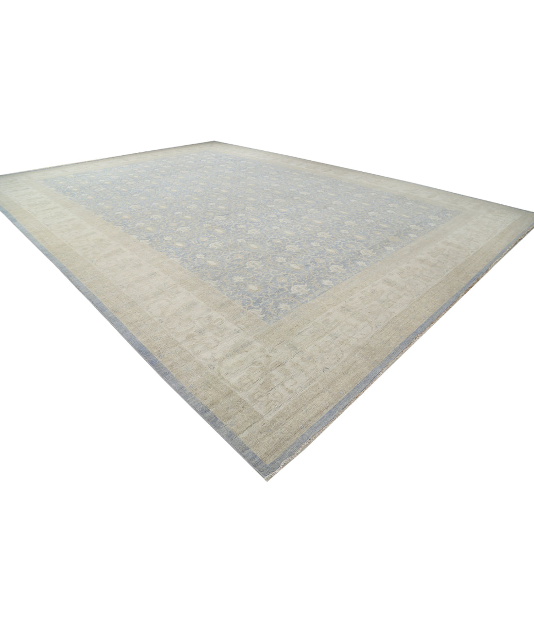 Hand Knotted Serenity Wool Rug - 16'0'' x 21'10'' 16'0'' x 21'10'' (480 X 655) / Blue / Ivory
