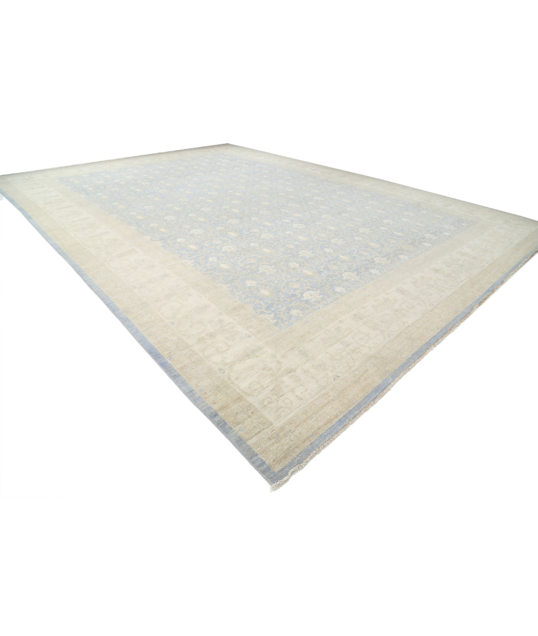 Hand Knotted Serenity Wool Rug - 16'0'' x 21'10'' 16'0'' x 21'10'' (480 X 655) / Blue / Ivory