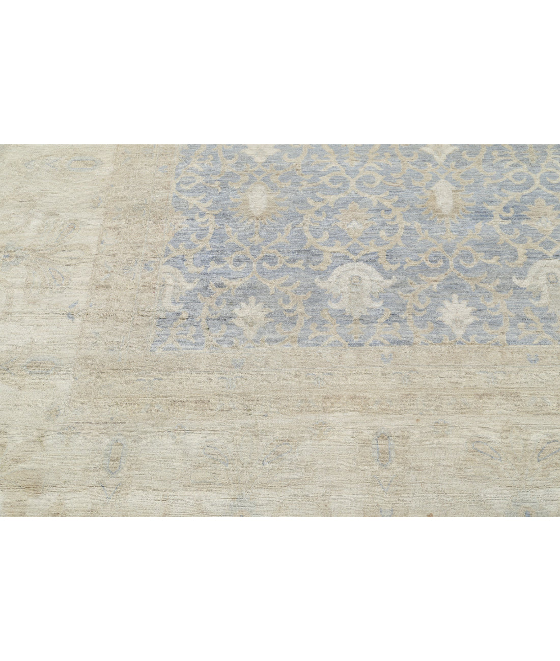 Hand Knotted Serenity Wool Rug - 16'0'' x 21'10'' 16'0'' x 21'10'' (480 X 655) / Blue / Ivory