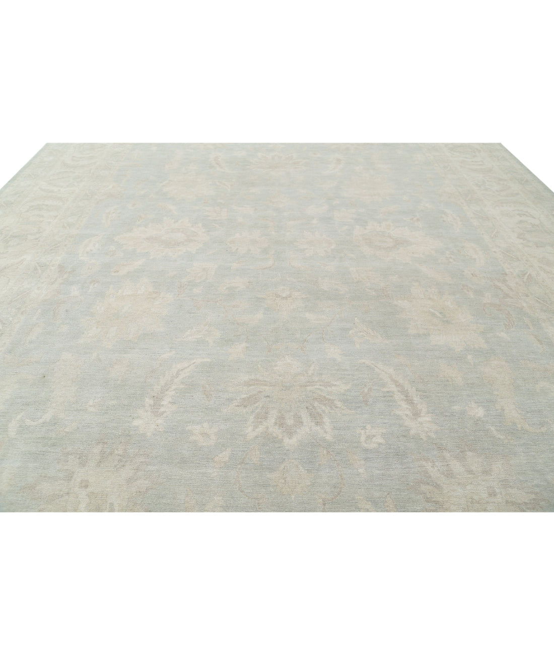 Hand Knotted Serenity Wool Rug - 13'2'' x 20'6'' 13'2'' x 20'6'' (395 X 615) / Green / Ivory