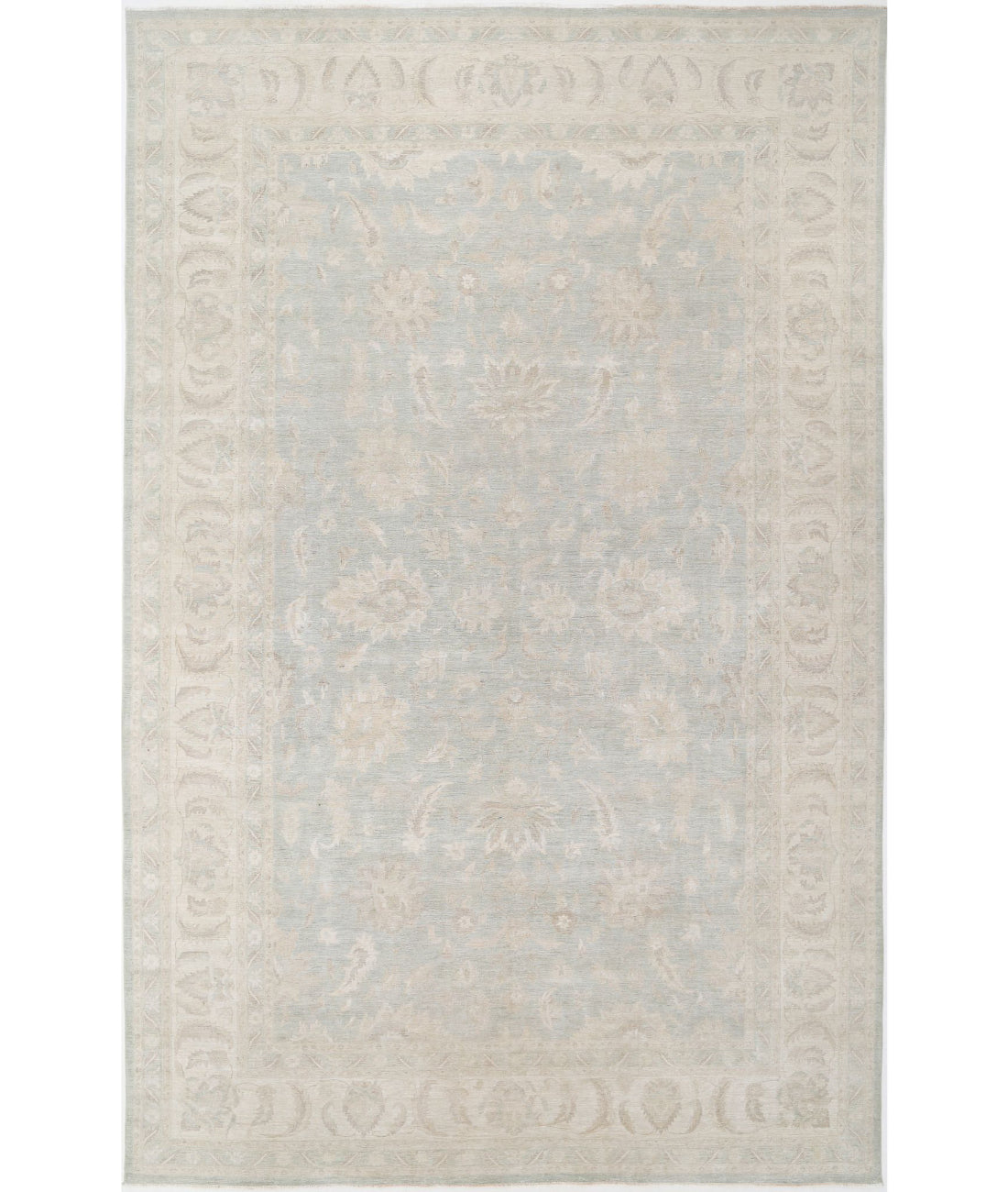 Hand Knotted Serenity Wool Rug - 13&#39;2&#39;&#39; x 20&#39;6&#39;&#39; 13&#39;2&#39;&#39; x 20&#39;6&#39;&#39; (395 X 615) / Green / Ivory