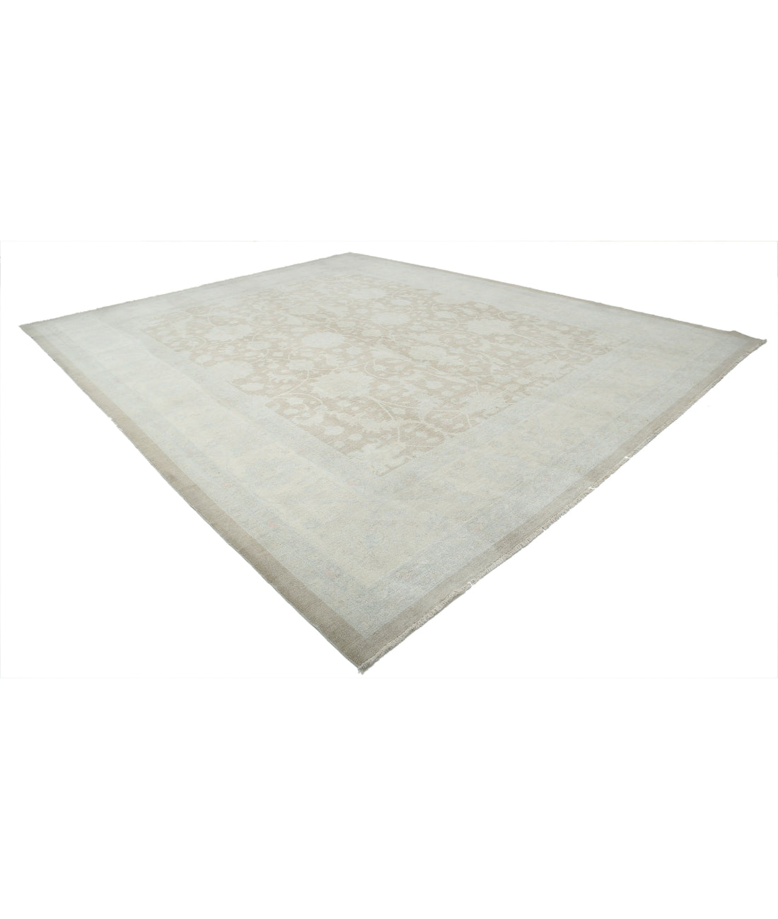 Hand Knotted Serenity Wool Rug - 11'9'' x 14'4'' 11'9'' x 14'4'' (353 X 430) / Taupe / Ivory