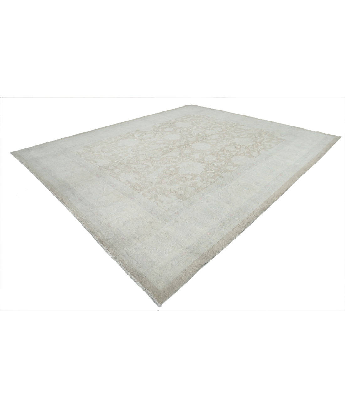 Hand Knotted Serenity Wool Rug - 11'9'' x 14'4'' 11'9'' x 14'4'' (353 X 430) / Taupe / Ivory