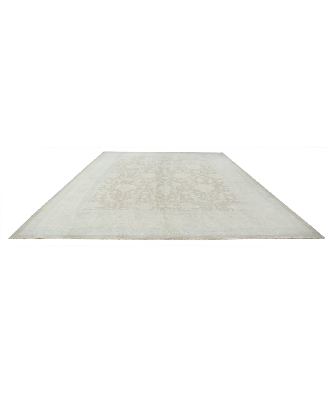 Hand Knotted Serenity Wool Rug - 11'9'' x 14'4'' 11'9'' x 14'4'' (353 X 430) / Taupe / Ivory