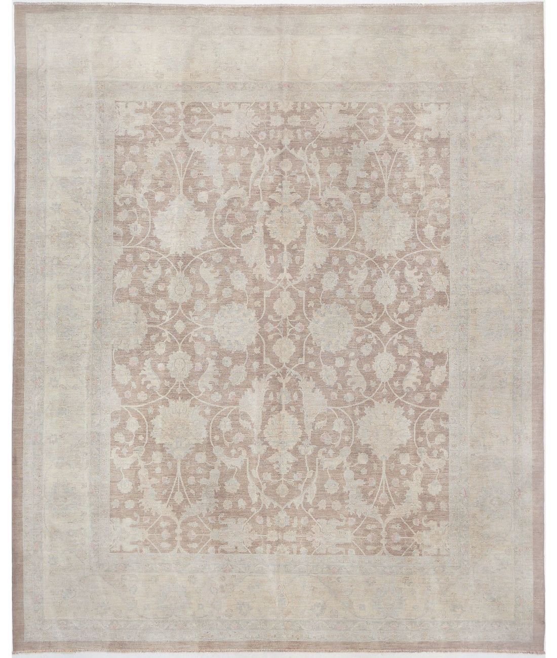 Hand Knotted Serenity Wool Rug - 11&#39;9&#39;&#39; x 14&#39;4&#39;&#39; 11&#39;9&#39;&#39; x 14&#39;4&#39;&#39; (353 X 430) / Taupe / Ivory