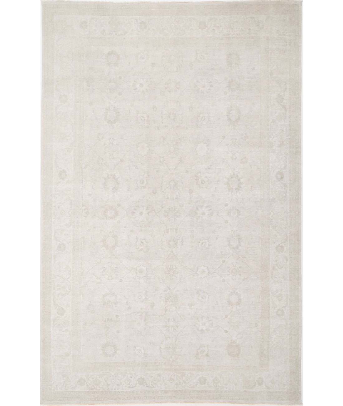 Hand Knotted Serenity Wool Rug - 11&#39;6&#39;&#39; x 17&#39;10&#39;&#39; 11&#39;6&#39;&#39; x 17&#39;10&#39;&#39; (345 X 535) / Ivory / Ivory