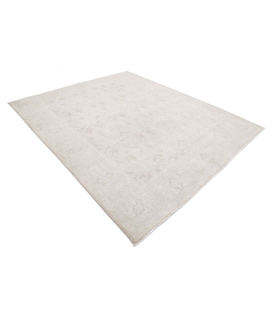 Hand Knotted Fine Serenity Wool Rug - 7'9'' x 9'6'' 7'9'' x 9'6'' (233 X 285) / Ivory / Taupe
