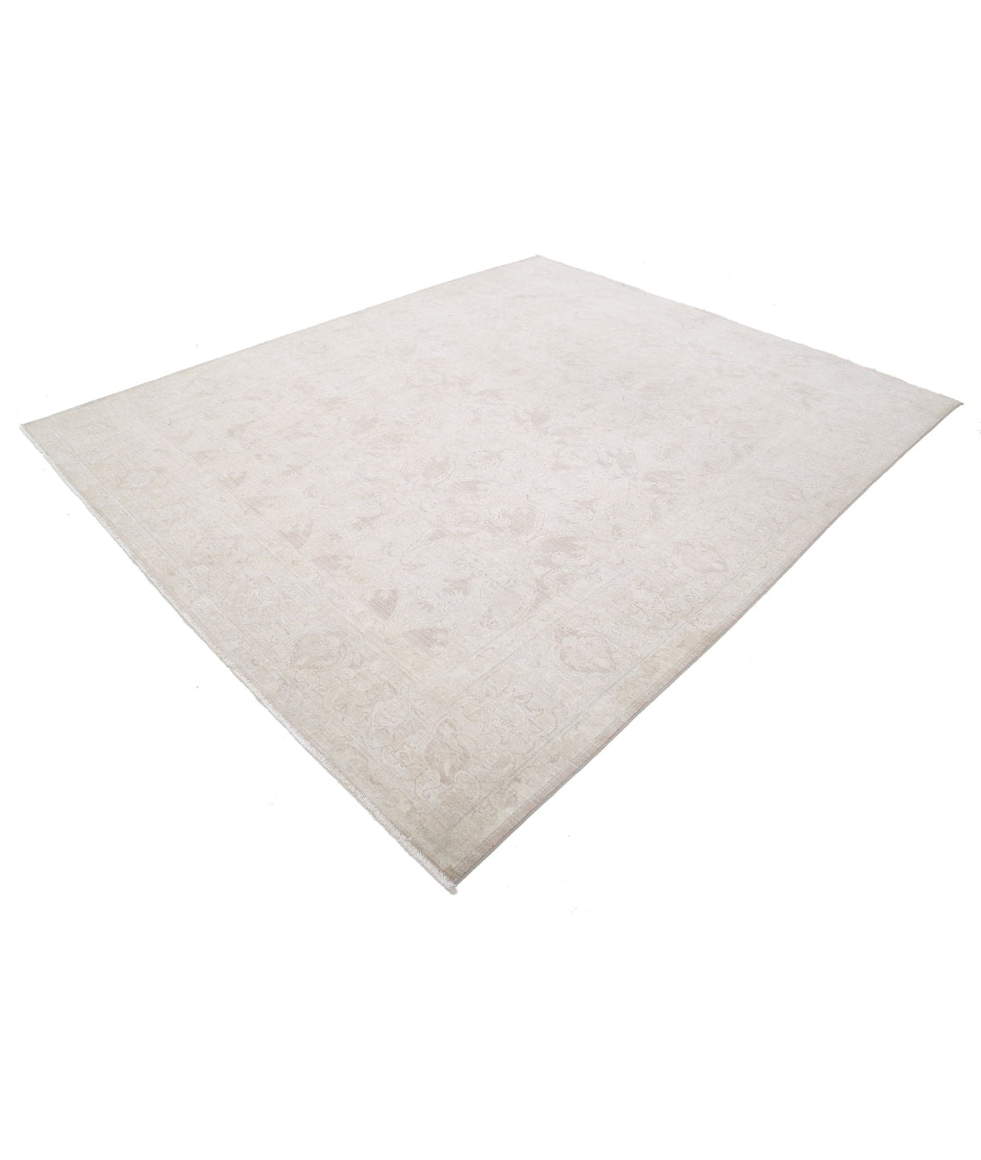Hand Knotted Fine Serenity Wool Rug - 7'9'' x 9'6'' 7'9'' x 9'6'' (233 X 285) / Ivory / Taupe