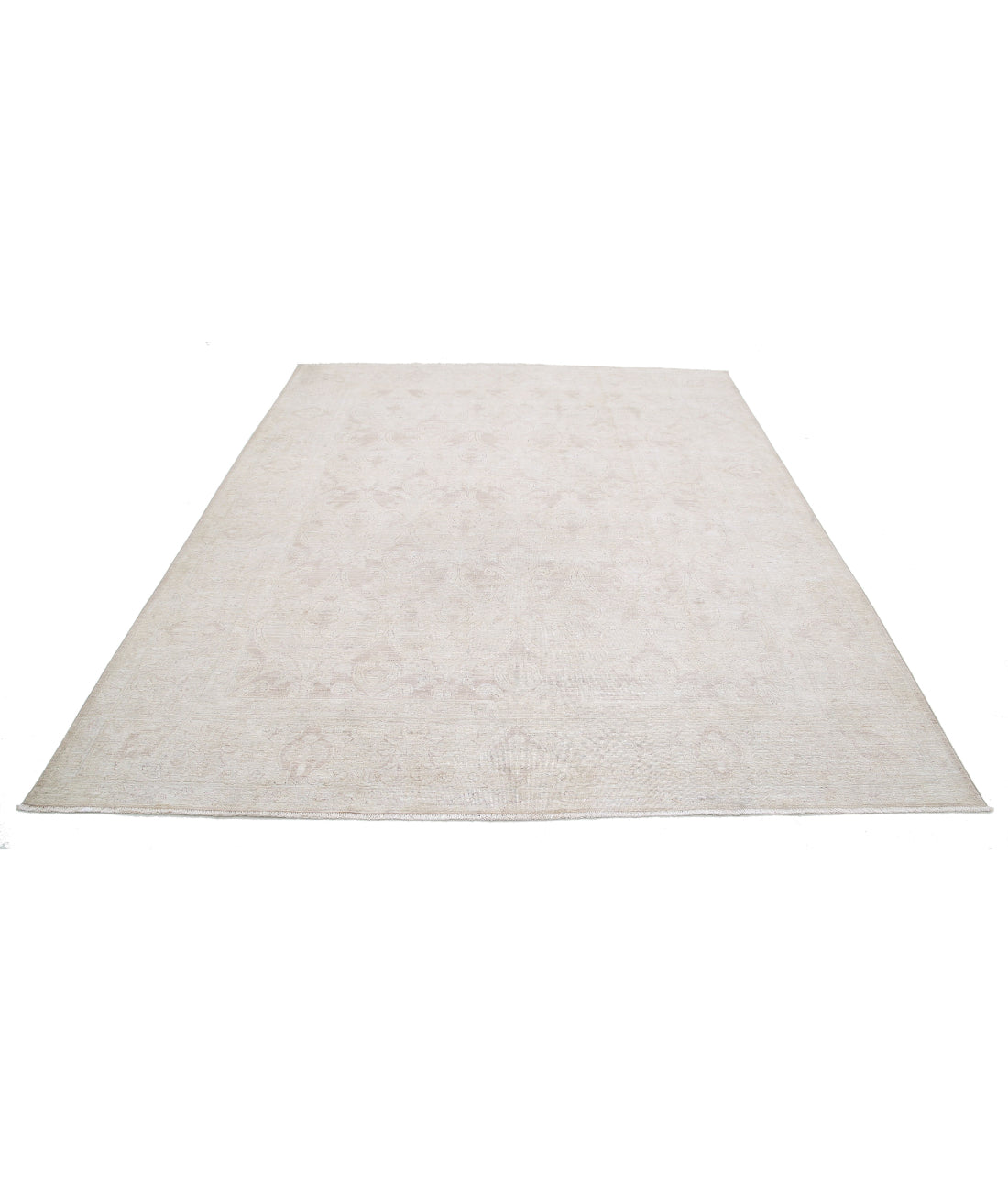 Hand Knotted Fine Serenity Wool Rug - 7'9'' x 9'6'' 7'9'' x 9'6'' (233 X 285) / Ivory / Taupe