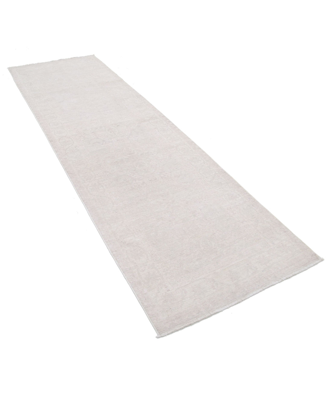 Hand Knotted Fine Serenity Wool Rug - 2'11'' x 10'4'' 2'11'' x 10'4'' (88 X 310) / Grey / Ivory