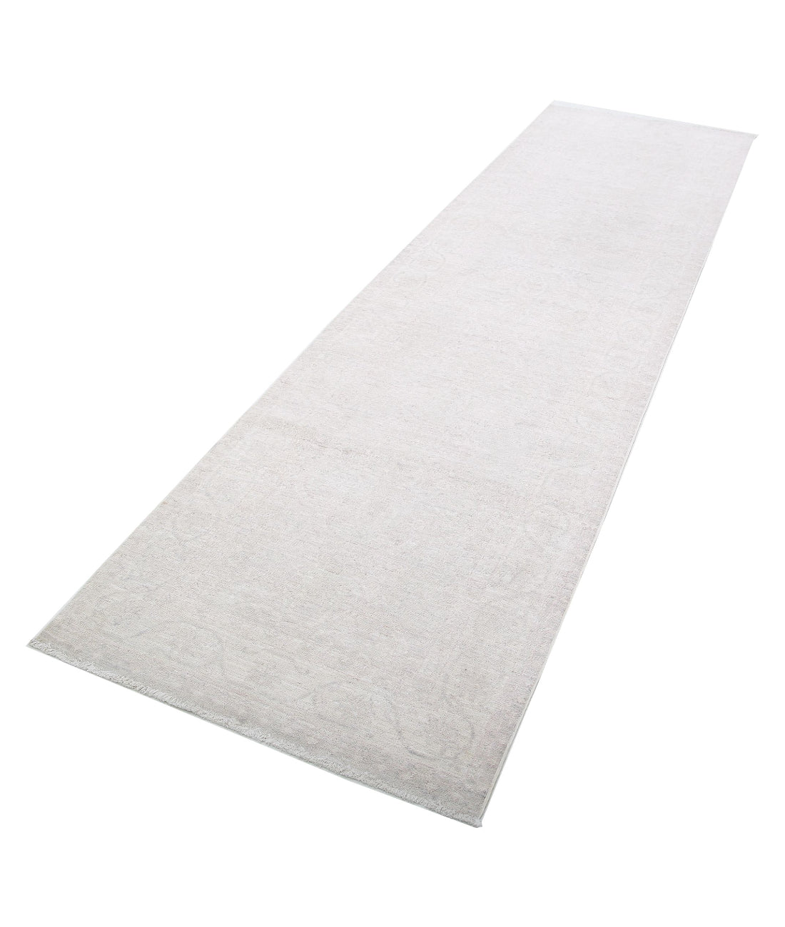 Hand Knotted Fine Serenity Wool Rug - 2'11'' x 10'4'' 2'11'' x 10'4'' (88 X 310) / Grey / Ivory