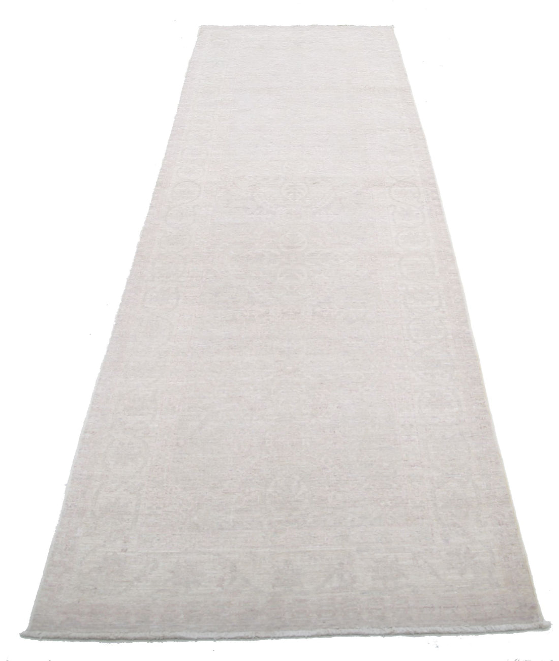 Hand Knotted Fine Serenity Wool Rug - 2'11'' x 10'4'' 2'11'' x 10'4'' (88 X 310) / Grey / Ivory