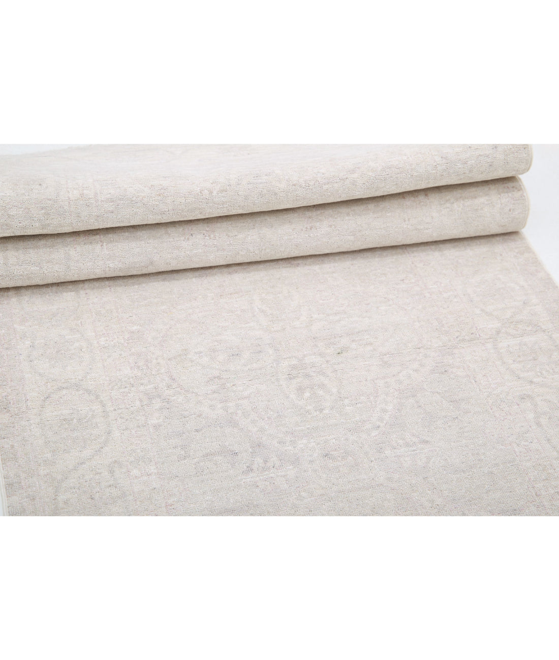 Hand Knotted Fine Serenity Wool Rug - 2'11'' x 10'4'' 2'11'' x 10'4'' (88 X 310) / Grey / Ivory