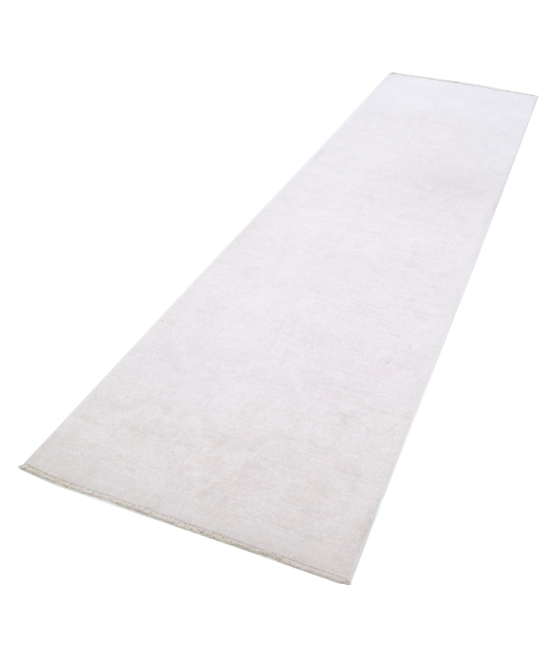 Hand Knotted Fine Serenity Wool Rug - 3'0'' x 11'0'' 3'0'' x 11'0'' (90 X 330) / Grey / Ivory