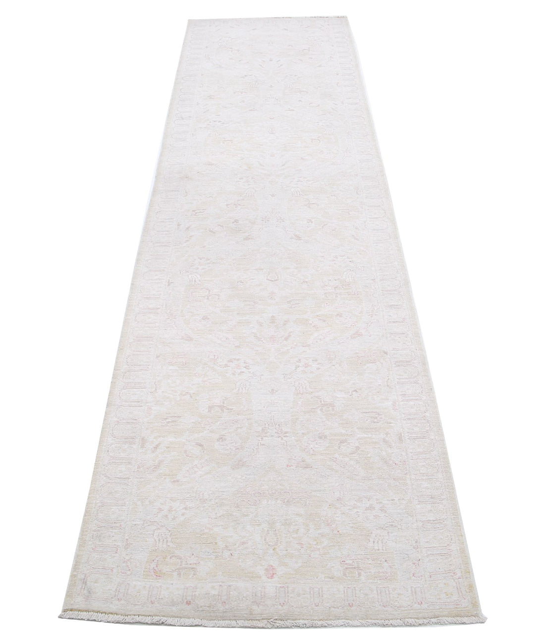 Hand Knotted Fine Serenity Wool Rug - 2'6'' x 10'5'' 2'6'' x 10'5'' (75 X 313) / Gold / Ivory