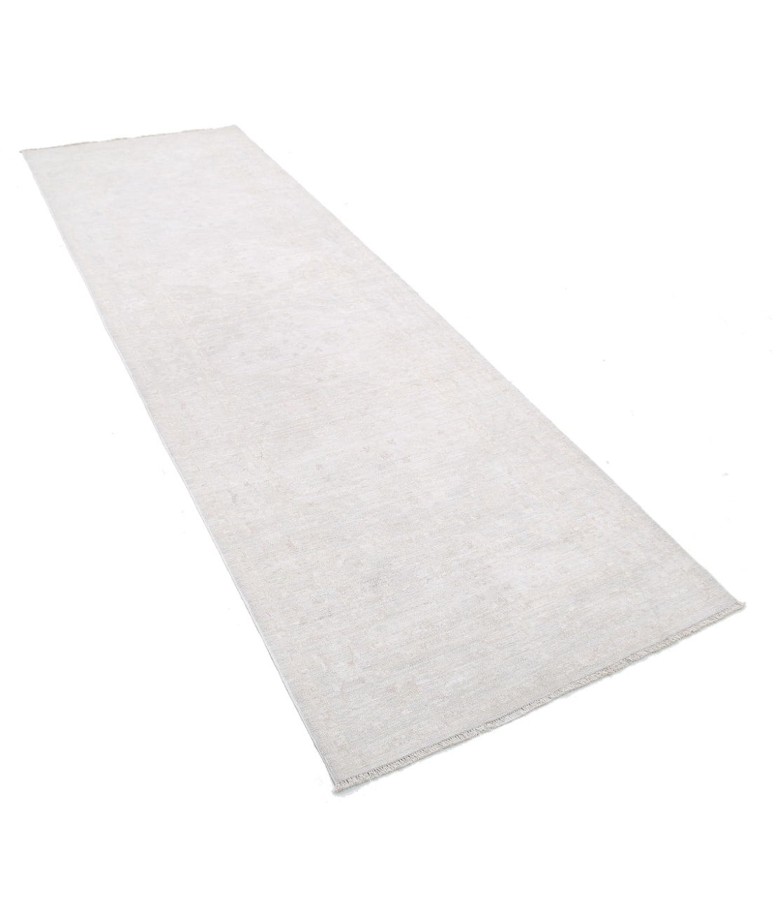 Hand Knotted Fine Serenity Wool Rug - 3'3'' x 10'2'' 3'3'' x 10'2'' (98 X 305) / Grey / Ivory