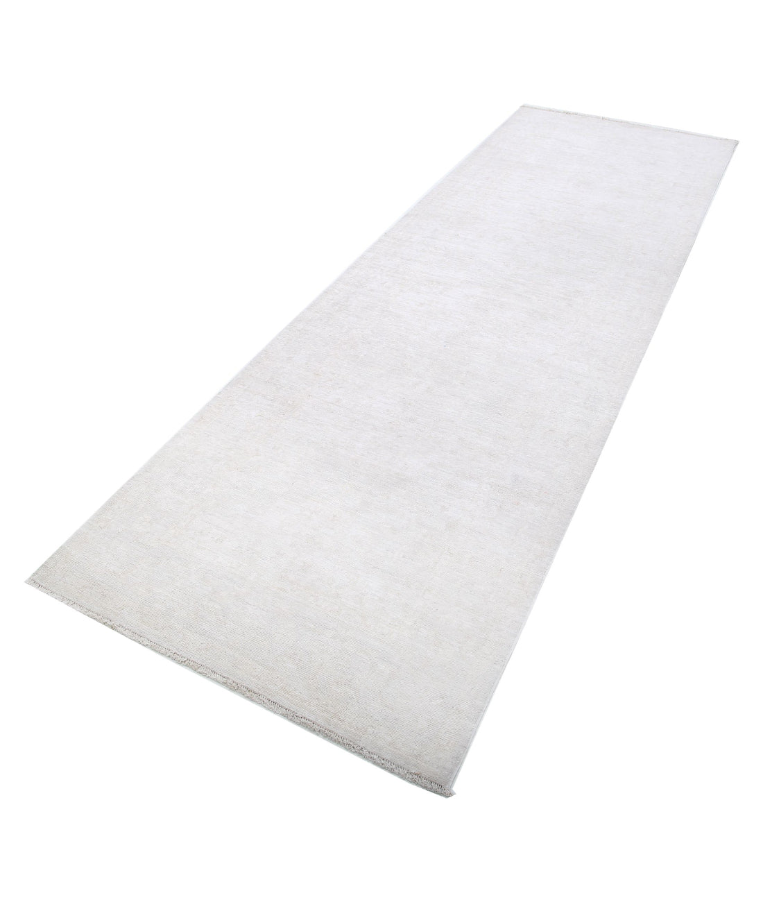 Hand Knotted Fine Serenity Wool Rug - 3'3'' x 10'2'' 3'3'' x 10'2'' (98 X 305) / Grey / Ivory