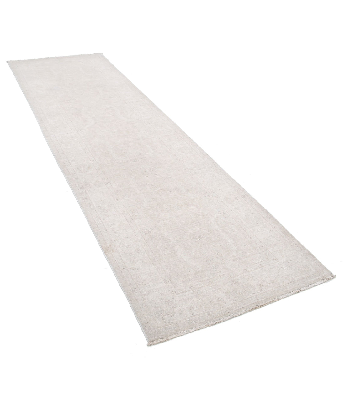 Hand Knotted Fine Serenity Wool Rug - 3'1'' x 10'6'' 3'1'' x 10'6'' (93 X 315) / Taupe / Ivory