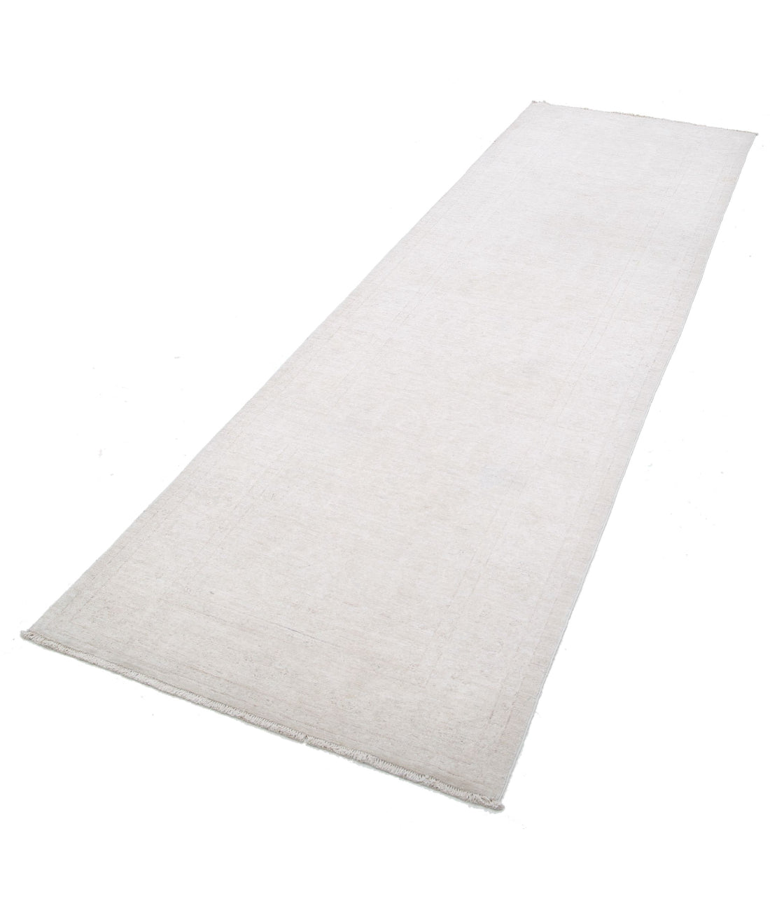 Hand Knotted Fine Serenity Wool Rug - 3'1'' x 10'6'' 3'1'' x 10'6'' (93 X 315) / Taupe / Ivory