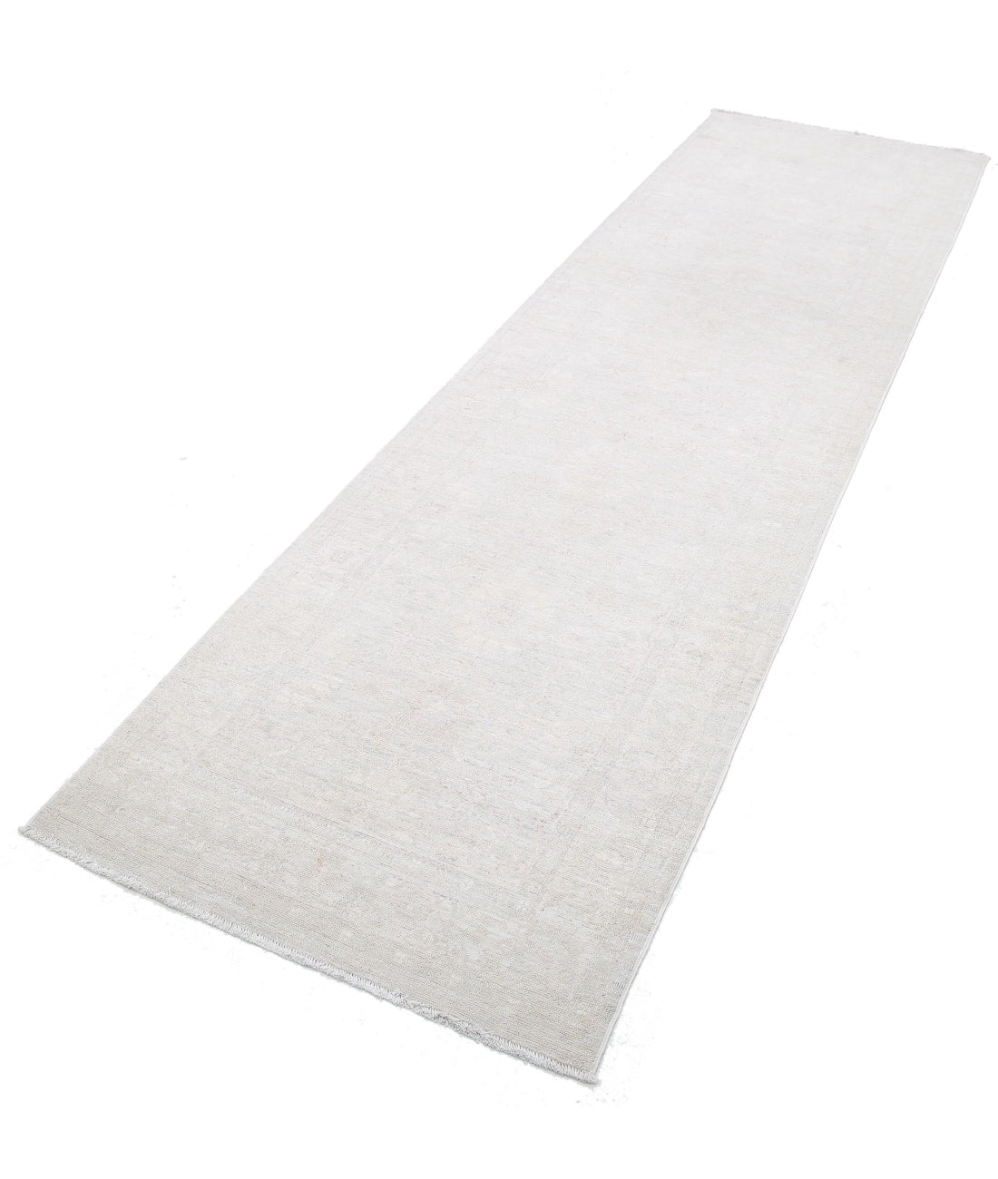 Hand Knotted Fine Serenity Wool Rug - 2'10'' x 10'0'' 2'10'' x 10'0'' (85 X 300) / Grey / Ivory