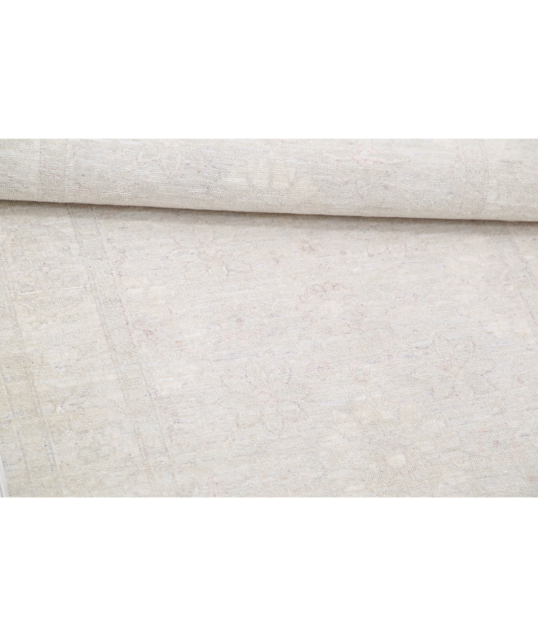 Hand Knotted Fine Serenity Wool Rug - 2'10'' x 10'0'' 2'10'' x 10'0'' (85 X 300) / Grey / Ivory